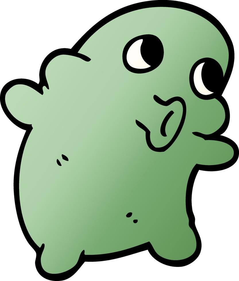 cartoon doodle weird alien vector