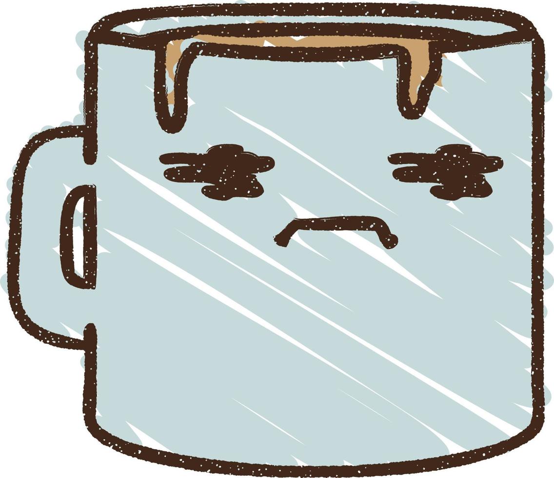 Coffee Mug Chalk Drawing vector