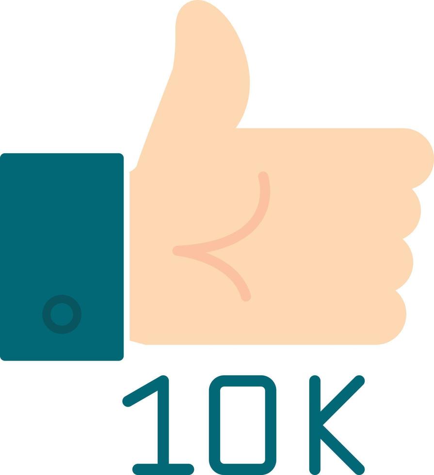 icono plano de 10k vector