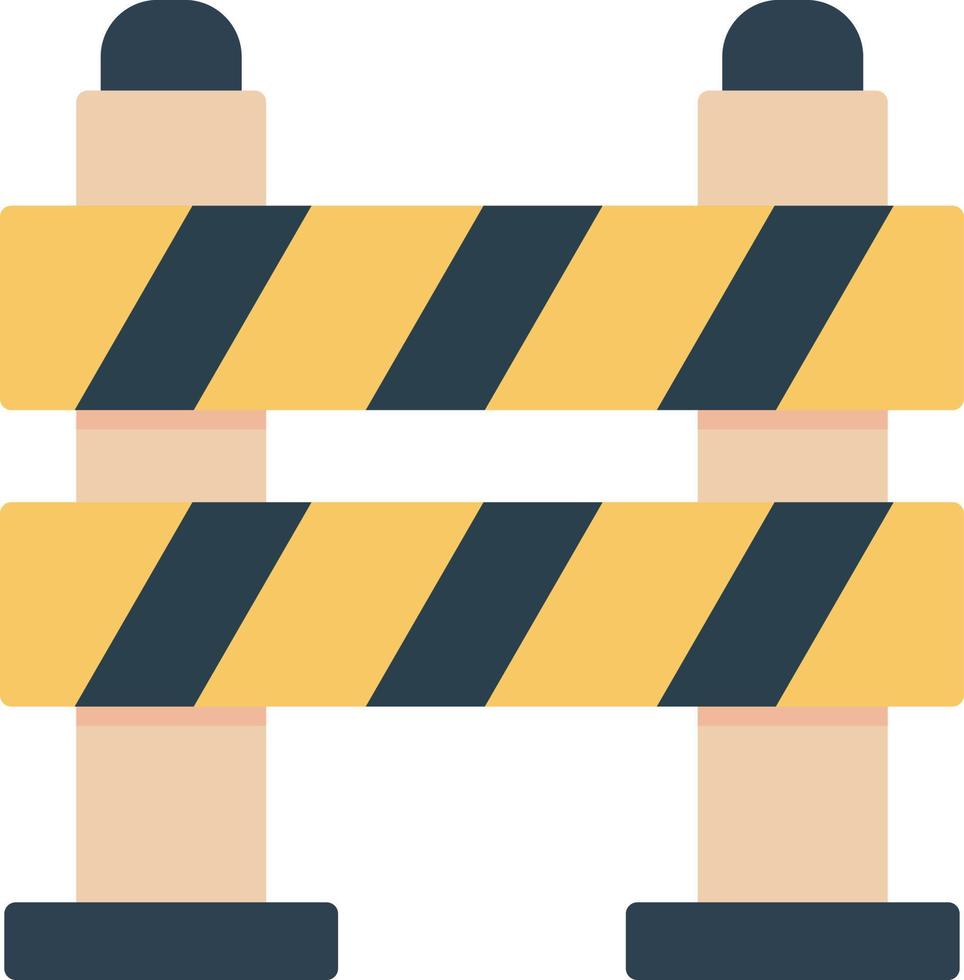 17 - Road Block Flat Icon vector