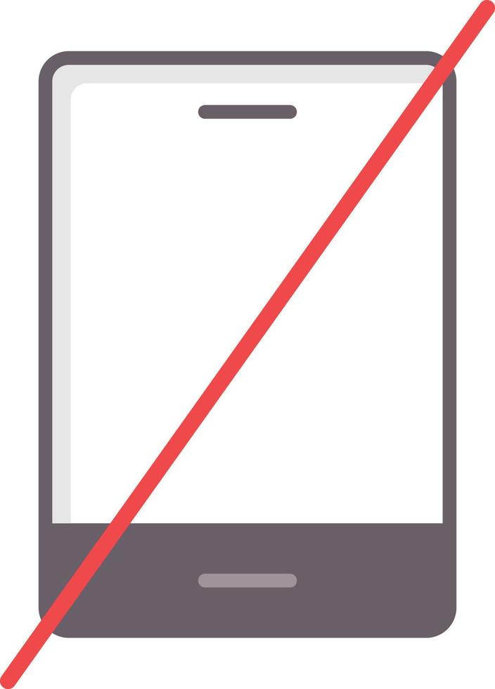 No Phone Flat Icon vector