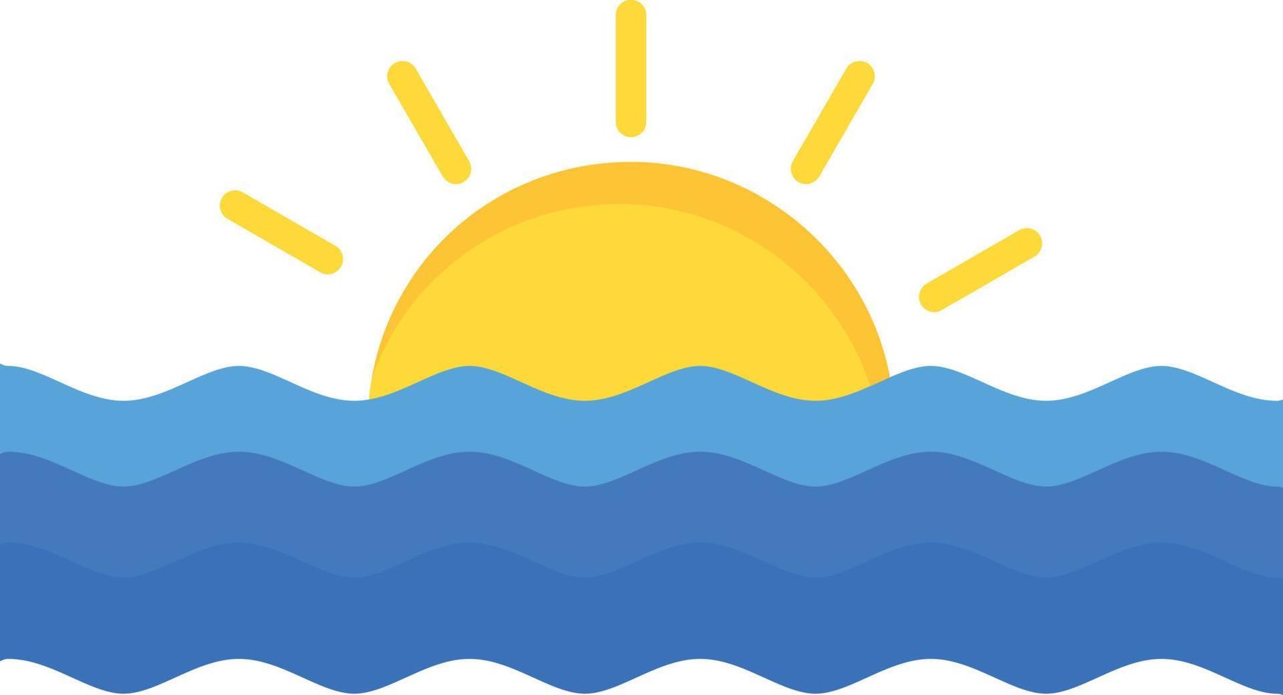 Sunset Flat Icon vector