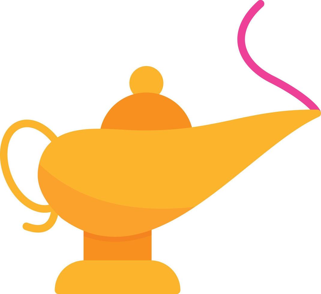 Genie Lamp Flat Icon vector