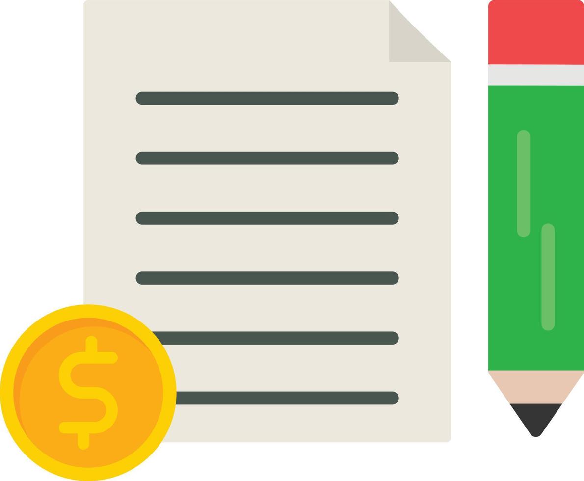 Content Writing Flat Icon vector