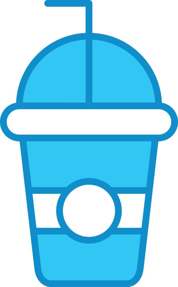 Smoothie Line Filled Blue vector
