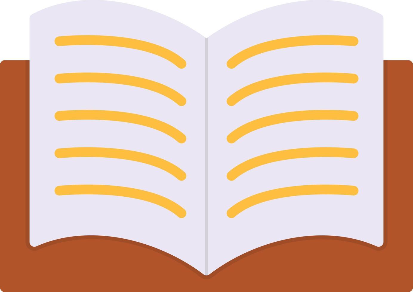 Open Book Flat Icon vector