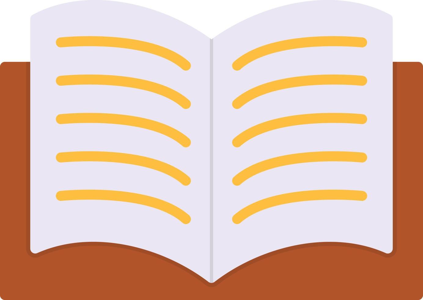 Open Book Flat Icon vector