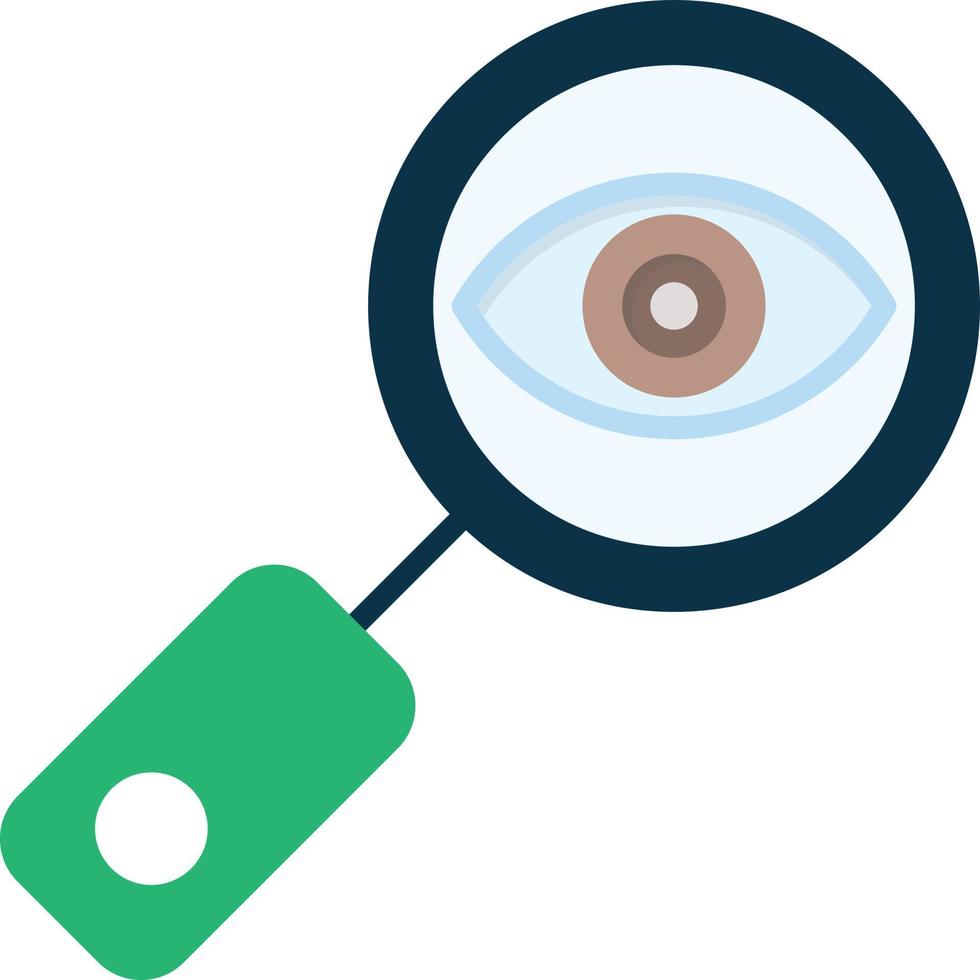 icono plano de prueba de ojo vector