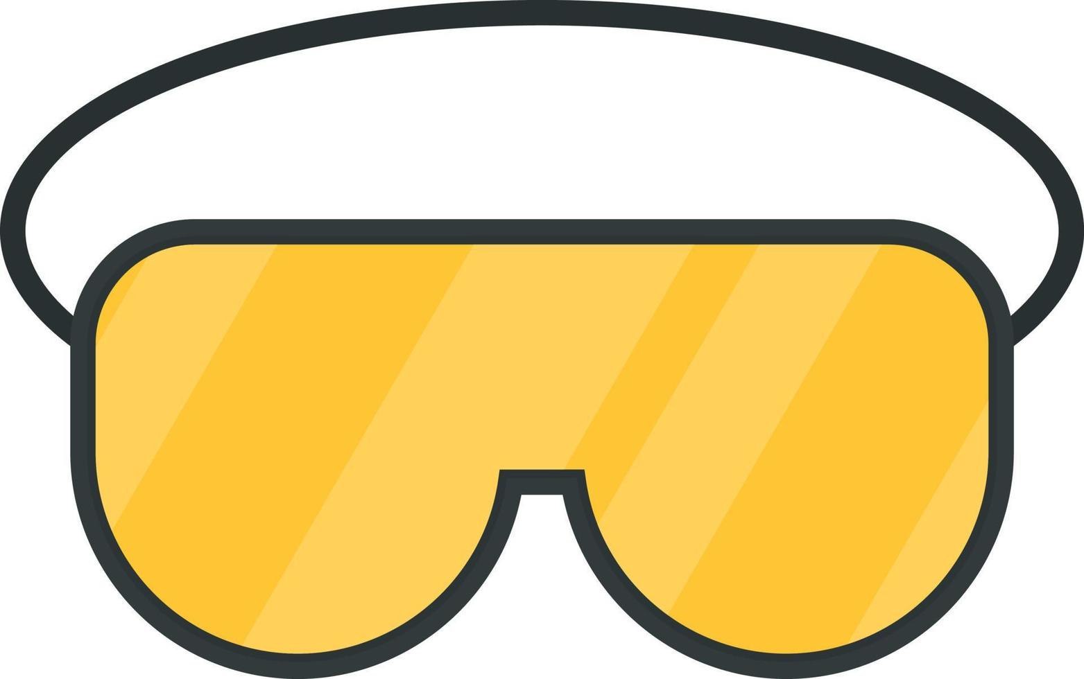 gafas de laboratorio icono plano vector