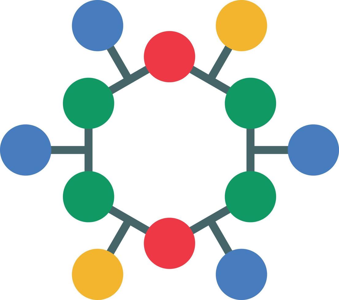 Atom Structure Flat Icon vector