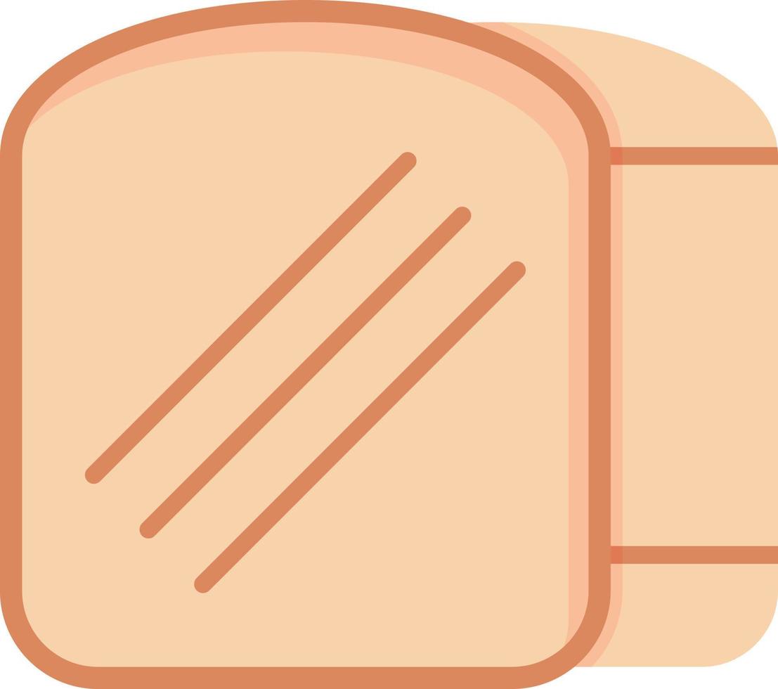 Toast Bread Flat Icon vector