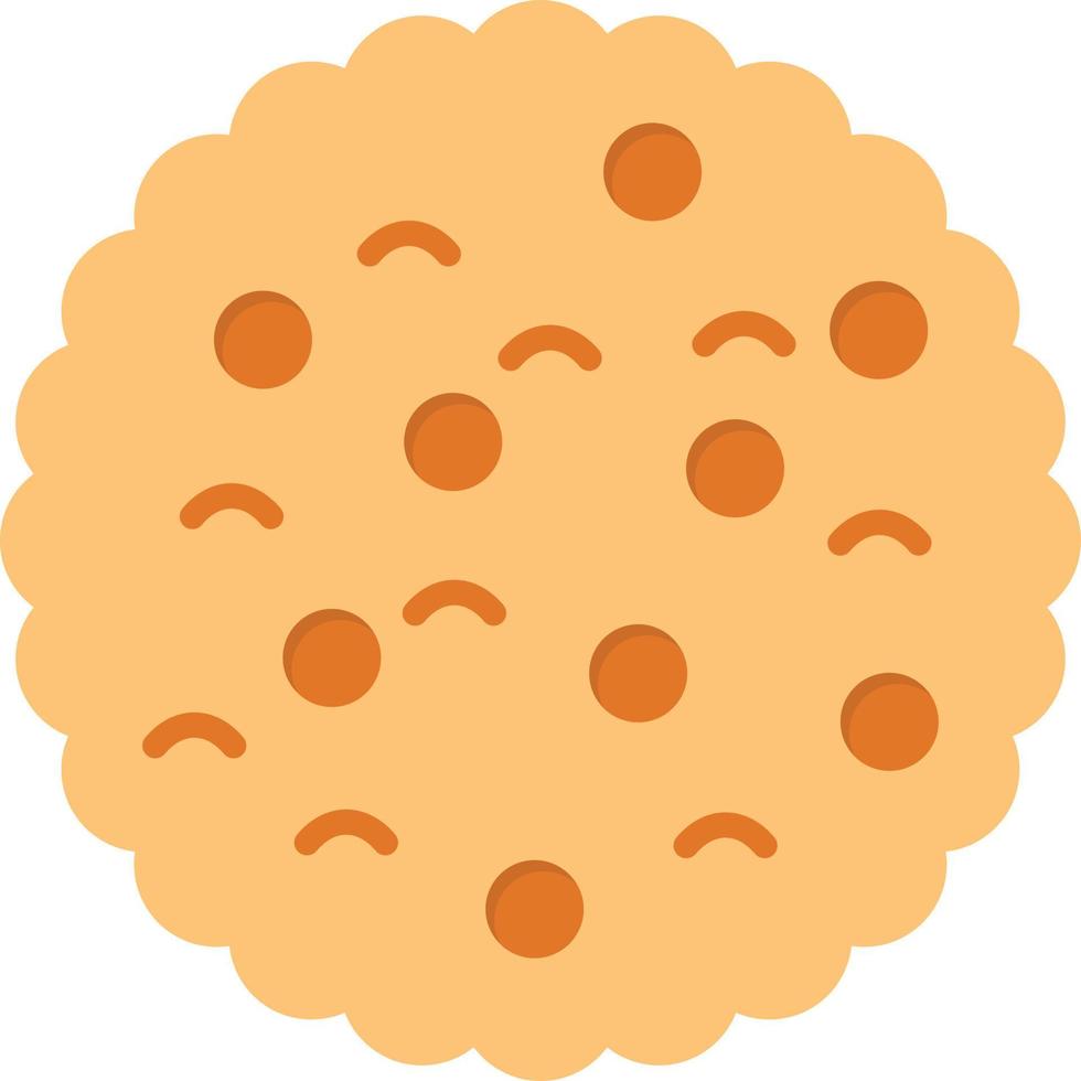 icono de galleta plana vector