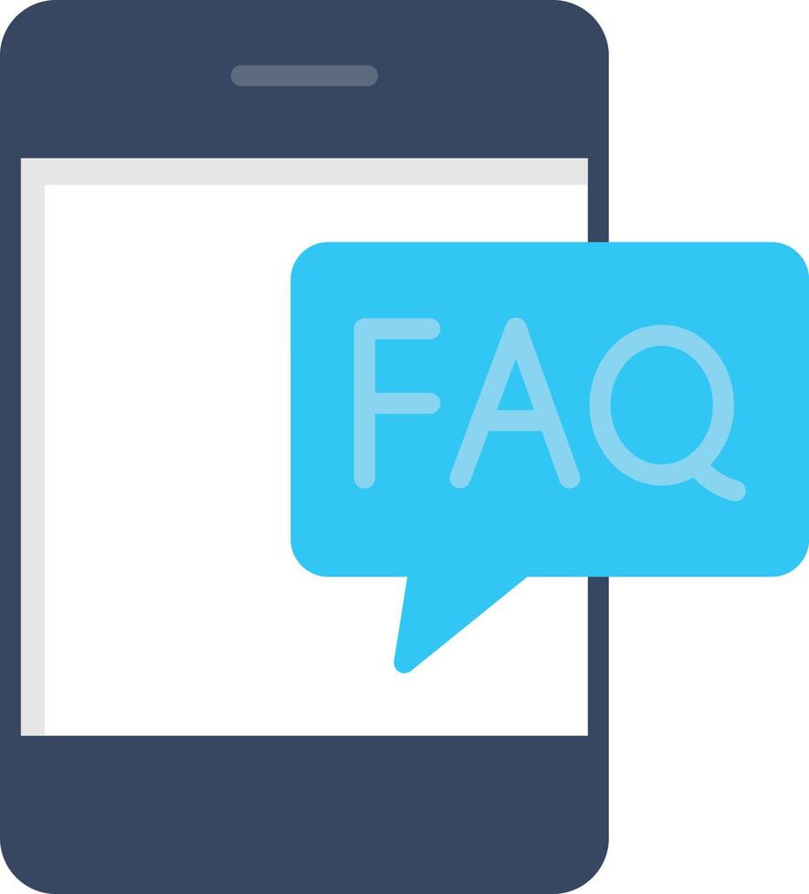 FAQ Flat Icon vector