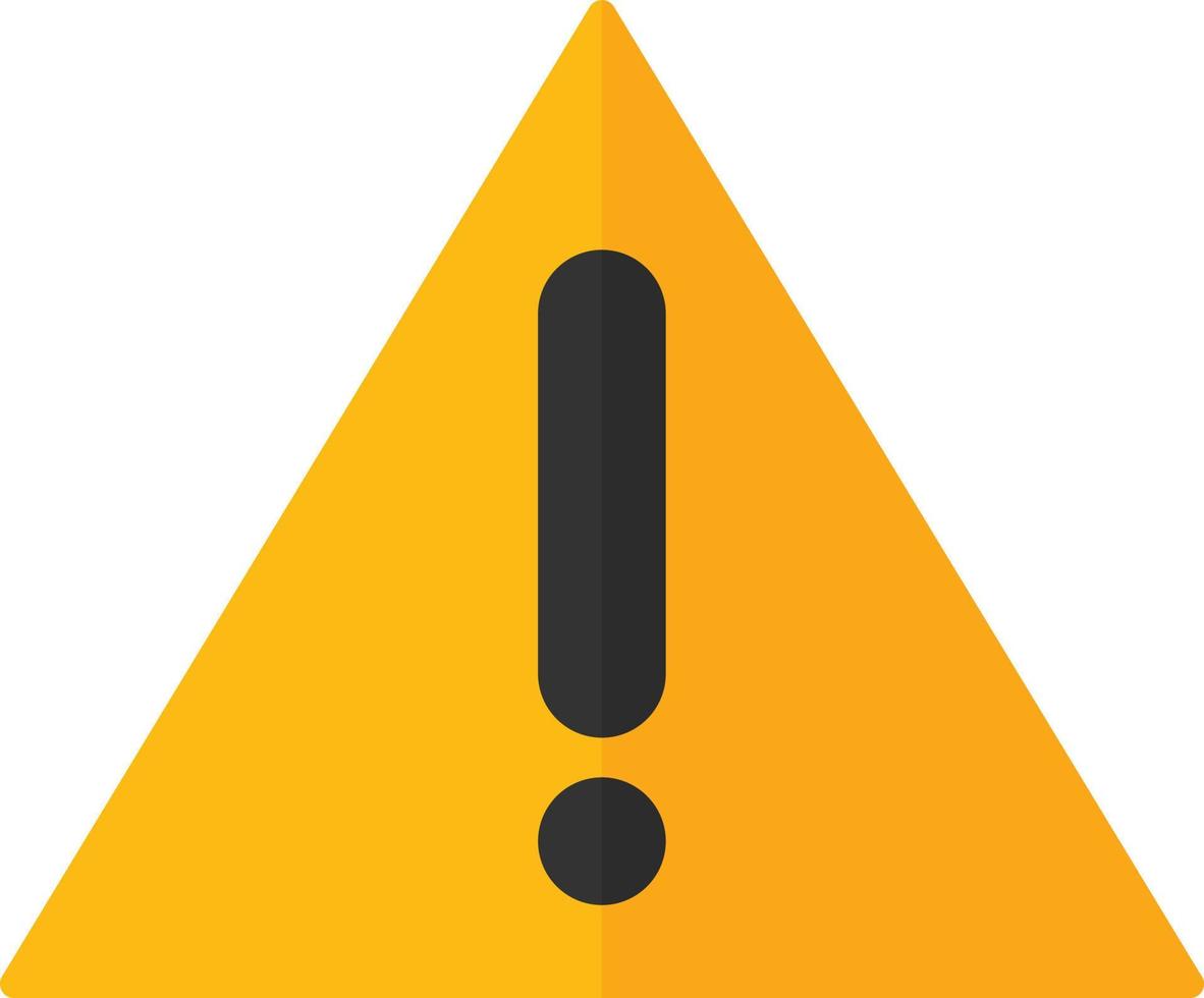 Warning Sign Flat Icon vector