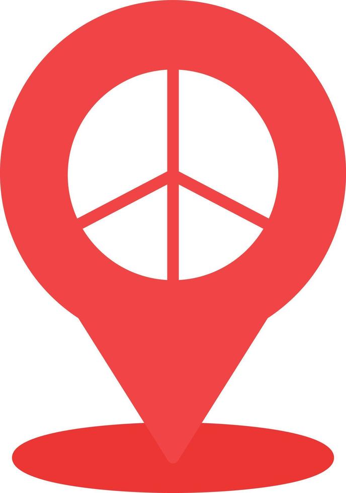 Peace Location Flat Icon vector