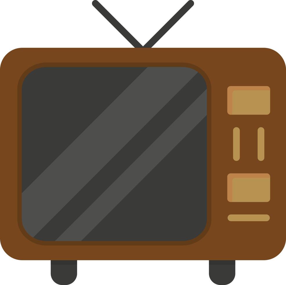 icono de televisión plana vector