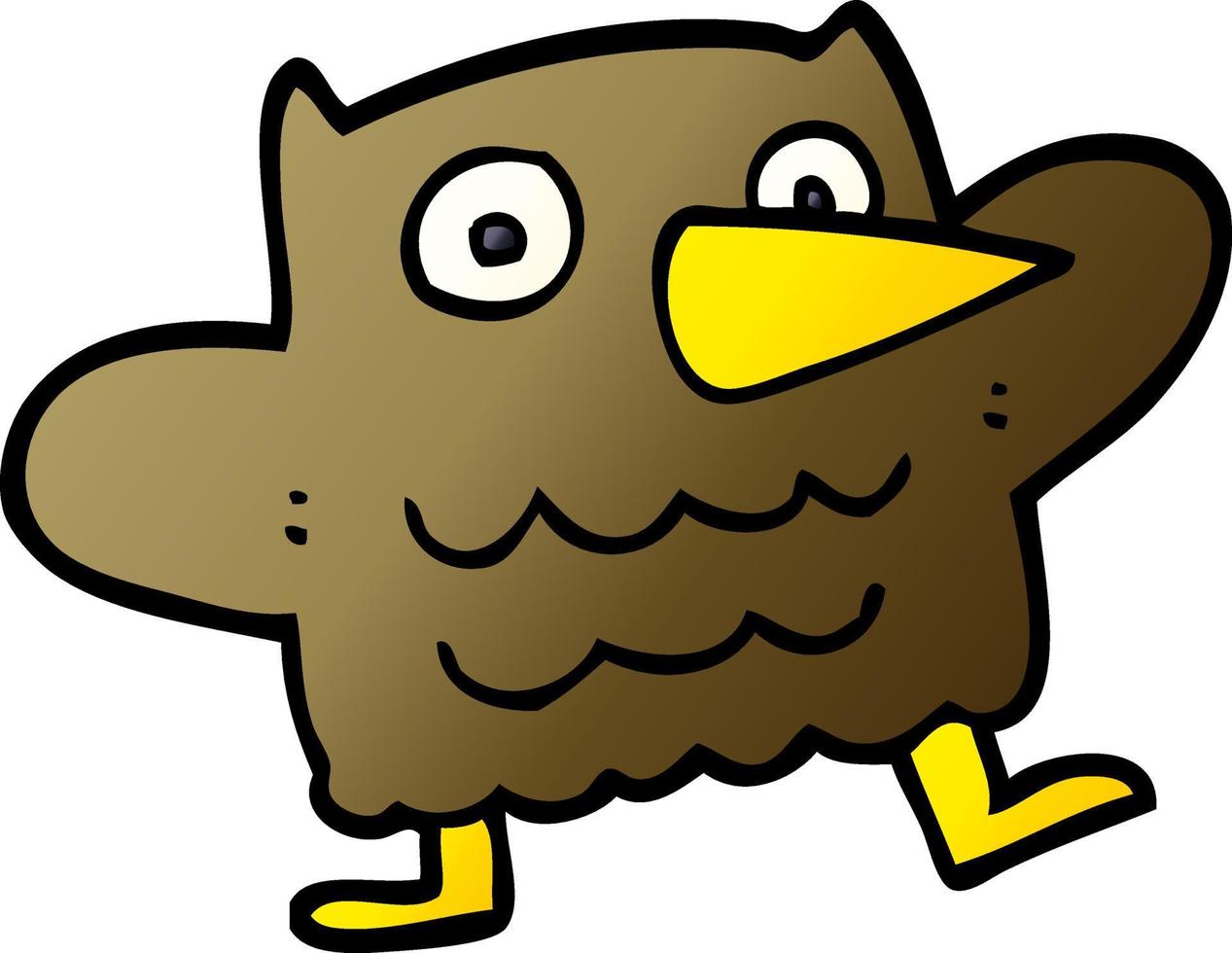 funny cartoon doodle owl vector