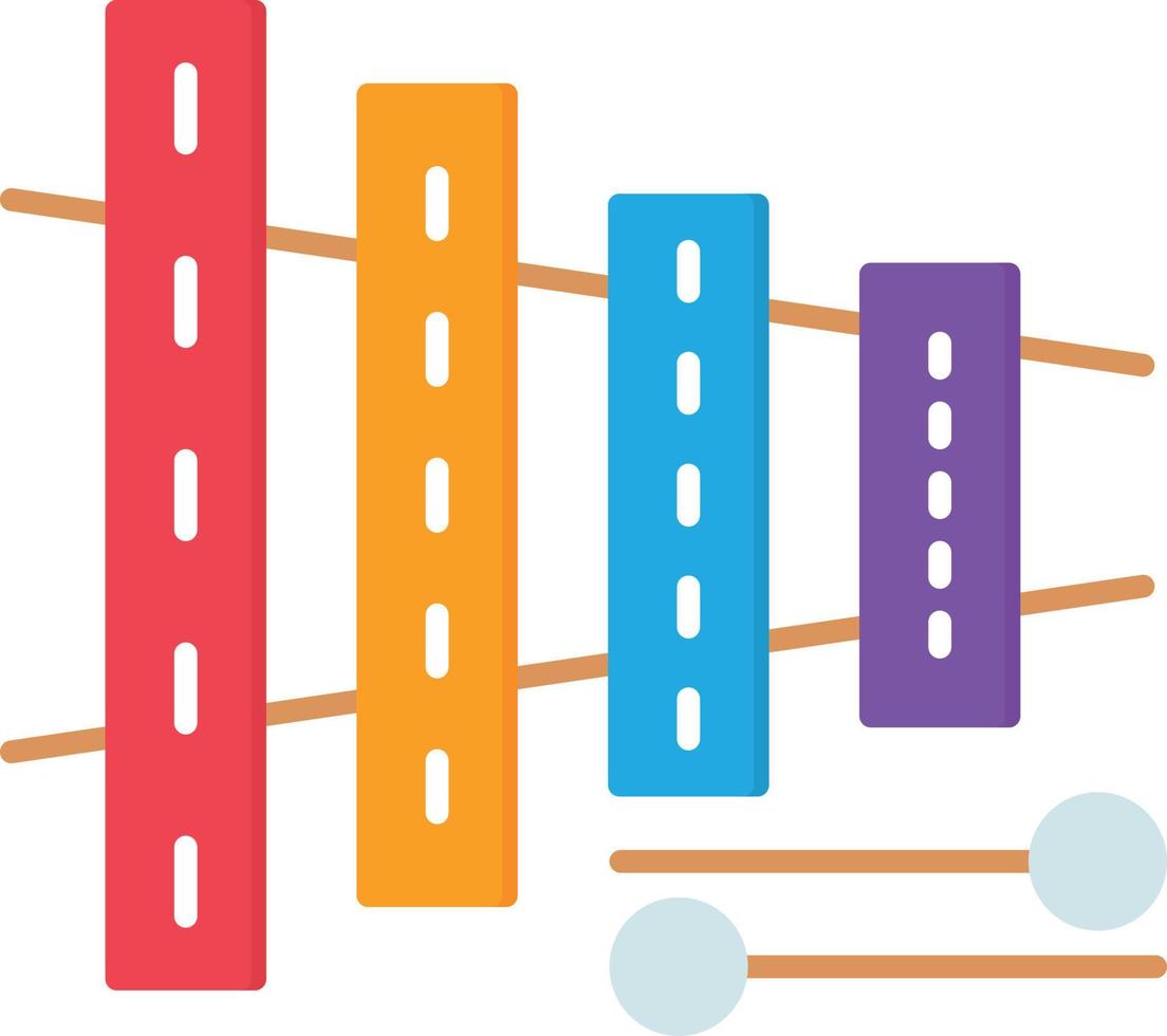 Xylophone Flat Icon vector