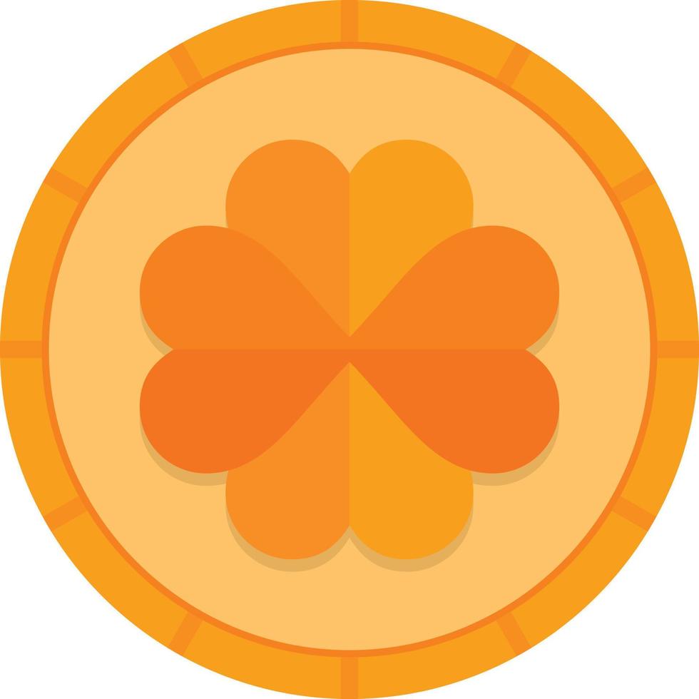 Lucky Coin Flat Icon vector