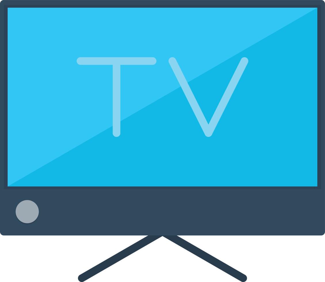 icono de tv plana vector