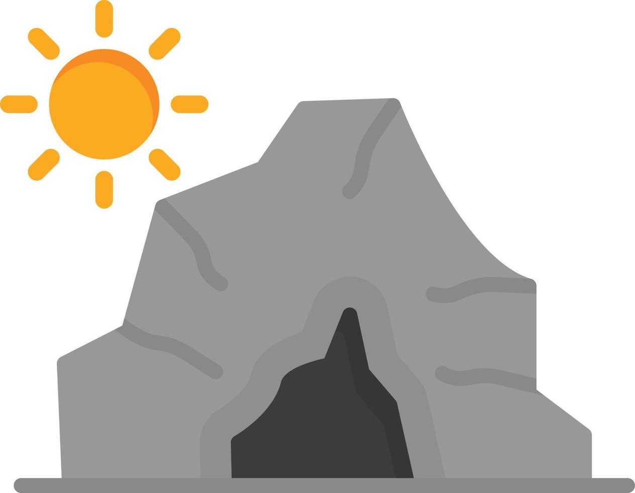 Cave Flat Icon vector