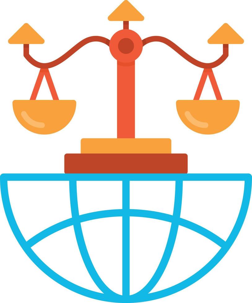 International Law Flat Icon vector