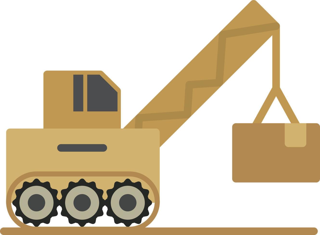 Crane Flat Icon vector