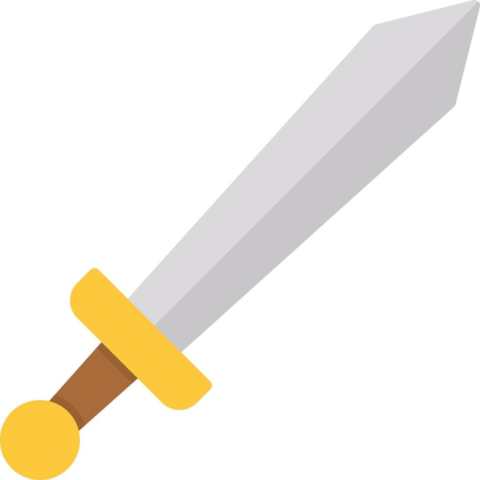 icono de espada plana vector