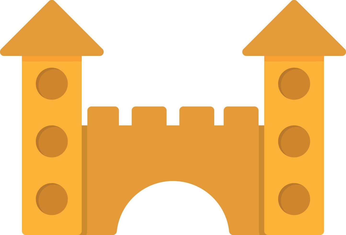 icono plano del castillo de juguete vector