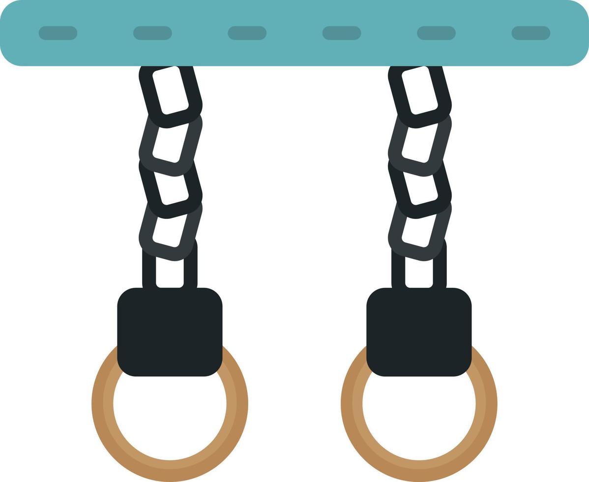 Gym Rings Flat Icon vector