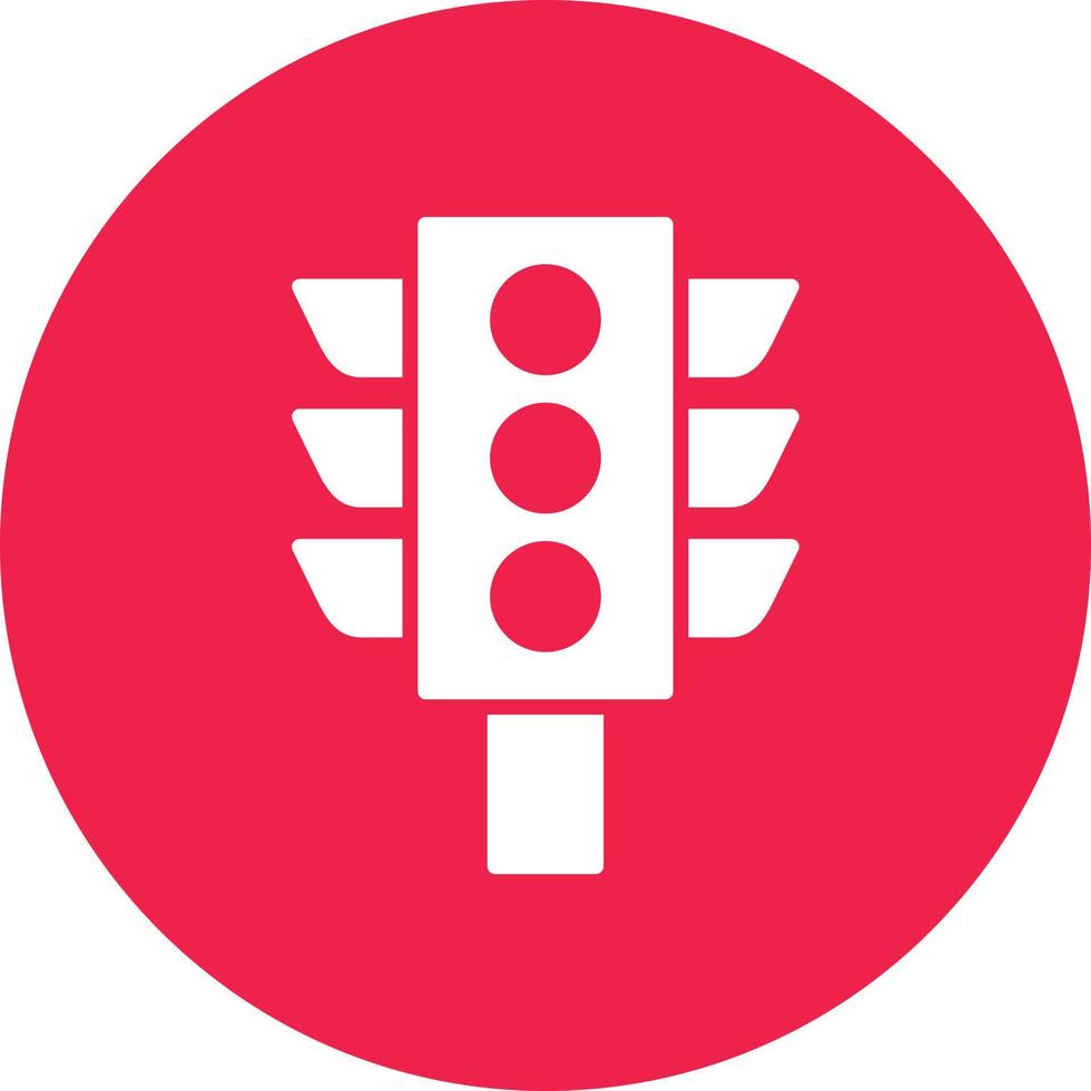 16 - Traffic Lights Glyph Circle Multicolor vector