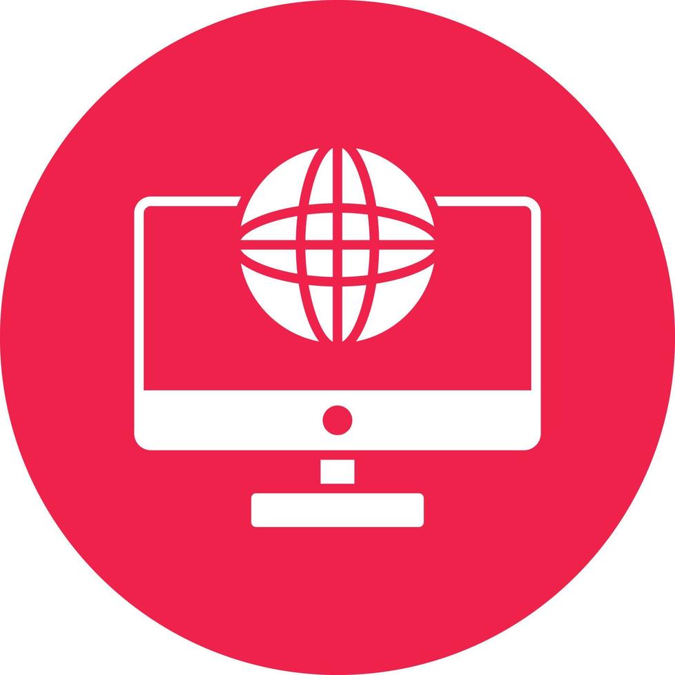 Lcd Globe Glyph Circle Multicolor vector