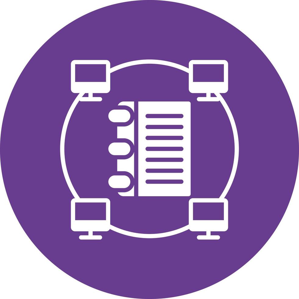 Database Glyph Circle Multicolor vector