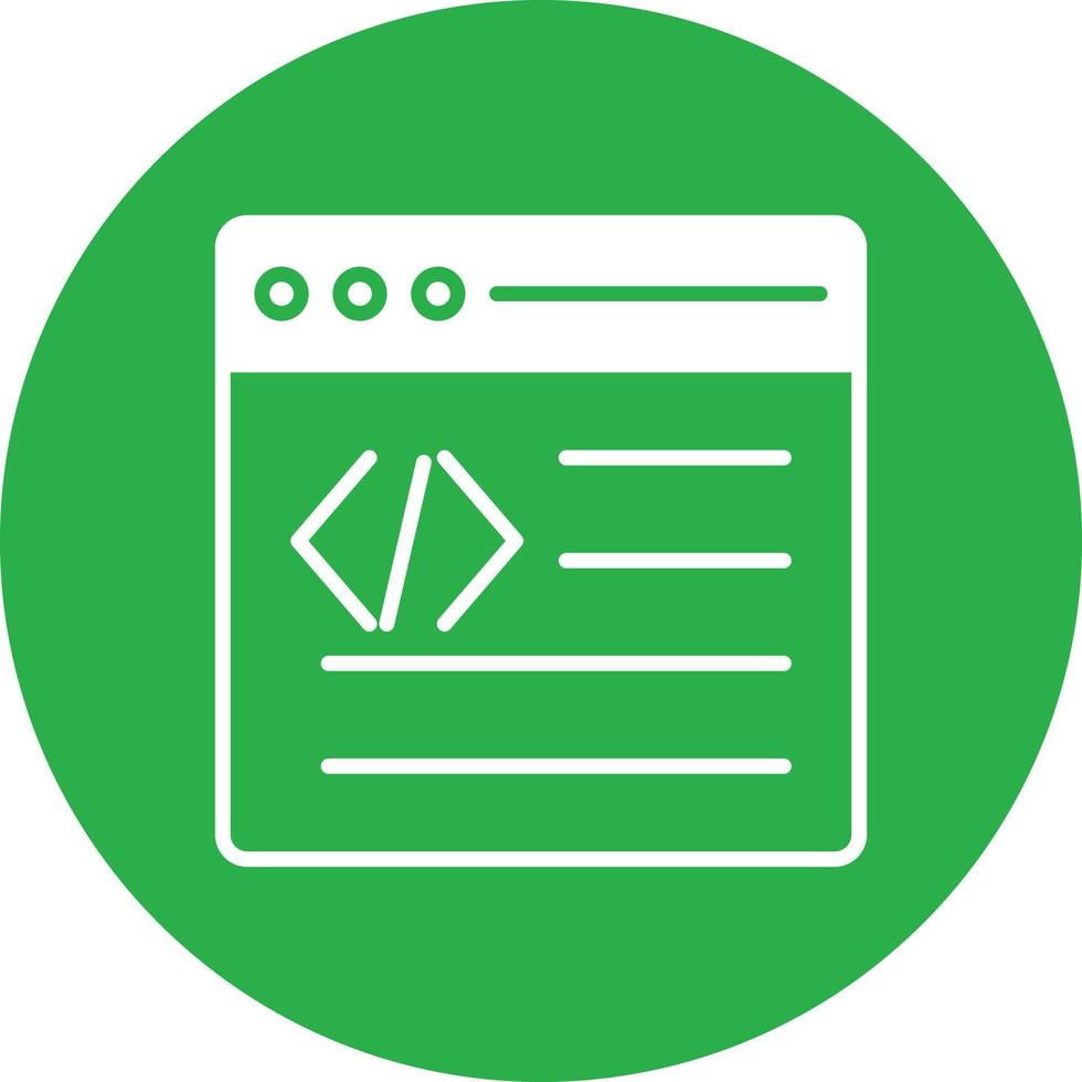 Web Programing Glyph Circle Multicolor vector