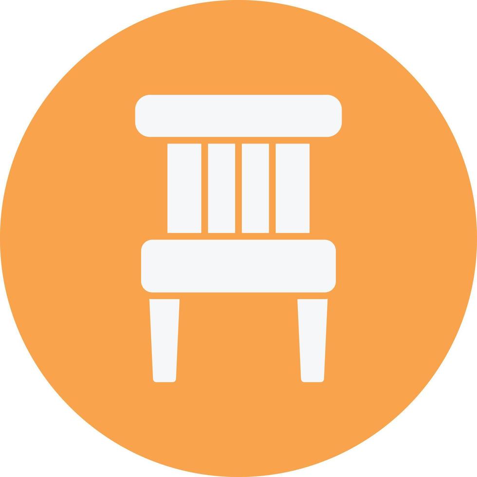 Chair Glyph Circle Multicolor vector