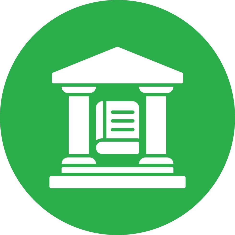 Library Glyph Circle Multicolor vector
