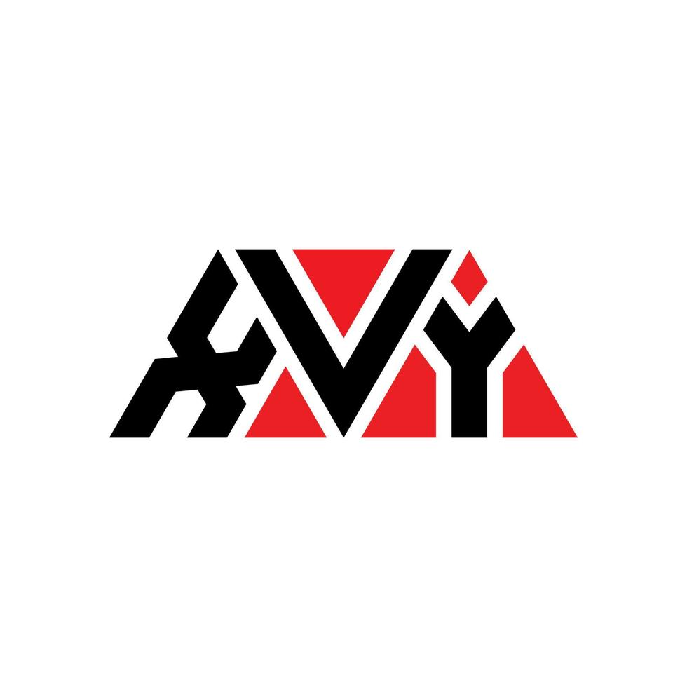 diseño de logotipo de letra de triángulo xvy con forma de triángulo. monograma de diseño de logotipo de triángulo xvy. plantilla de logotipo de vector de triángulo xvy con color rojo. logotipo triangular xvy logotipo simple, elegante y lujoso. xvy