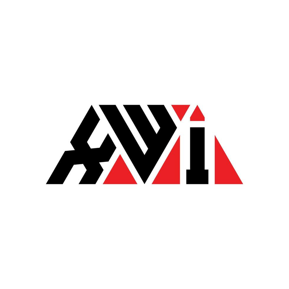 diseño de logotipo de letra de triángulo xwi con forma de triángulo. monograma de diseño del logotipo del triángulo xwi. plantilla de logotipo de vector de triángulo xwi con color rojo. logotipo triangular xwi logotipo simple, elegante y lujoso. xvi