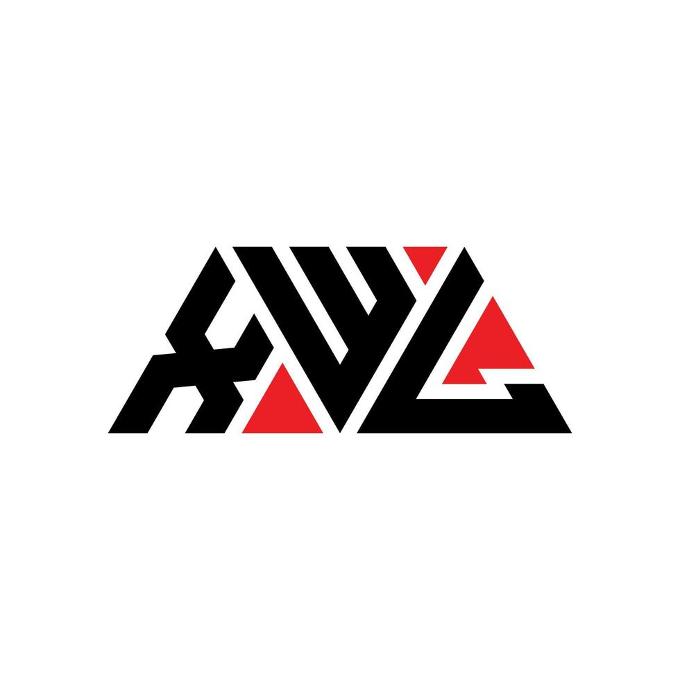 diseño de logotipo de letra de triángulo xwl con forma de triángulo. monograma de diseño del logotipo del triángulo xwl. plantilla de logotipo de vector de triángulo xwl con color rojo. logotipo triangular xwl logotipo simple, elegante y lujoso. xwl