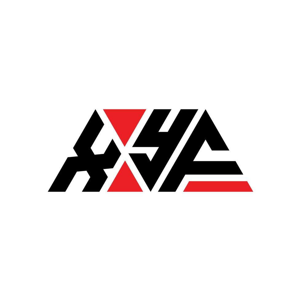 XYF triangle letter logo design with triangle shape. XYF triangle logo