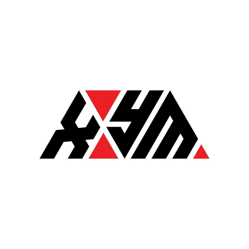 diseño de logotipo de letra de triángulo xym con forma de triángulo. monograma de diseño del logotipo del triángulo xym. plantilla de logotipo de vector de triángulo xym con color rojo. logotipo triangular de xym logotipo simple, elegante y lujoso. xym