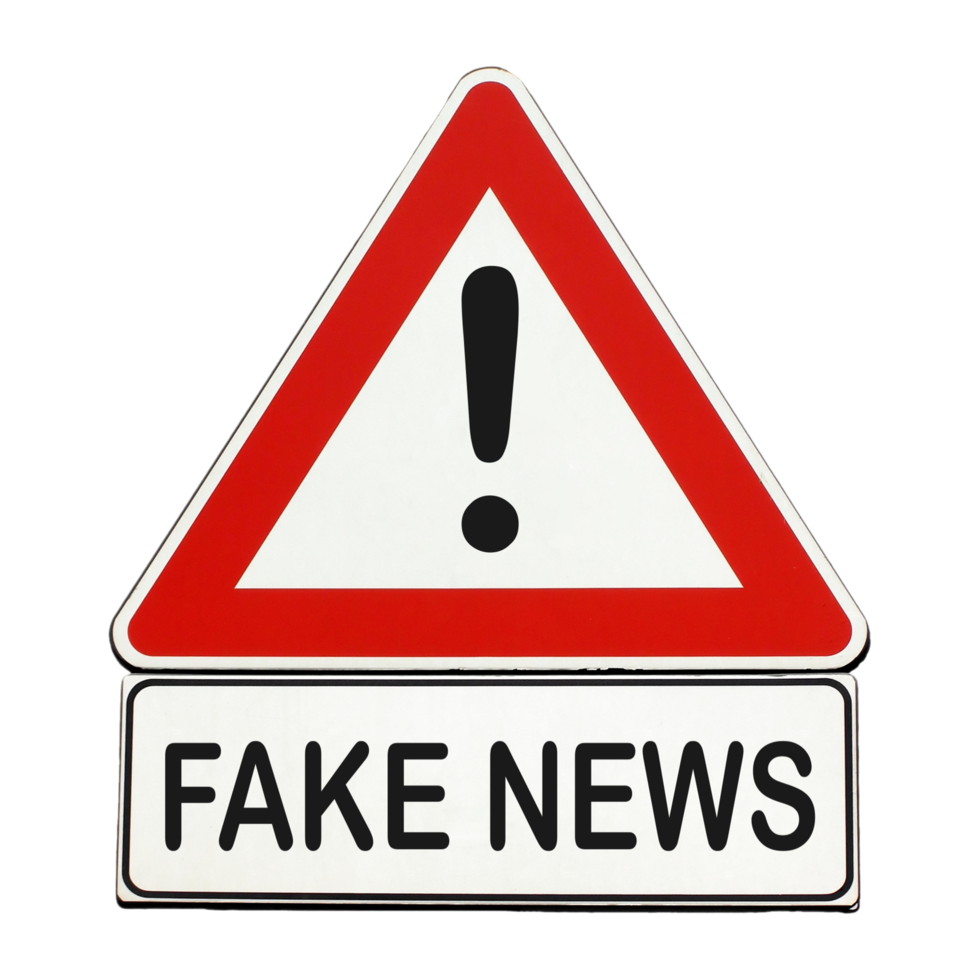 Fake news danger sign transparent PNG