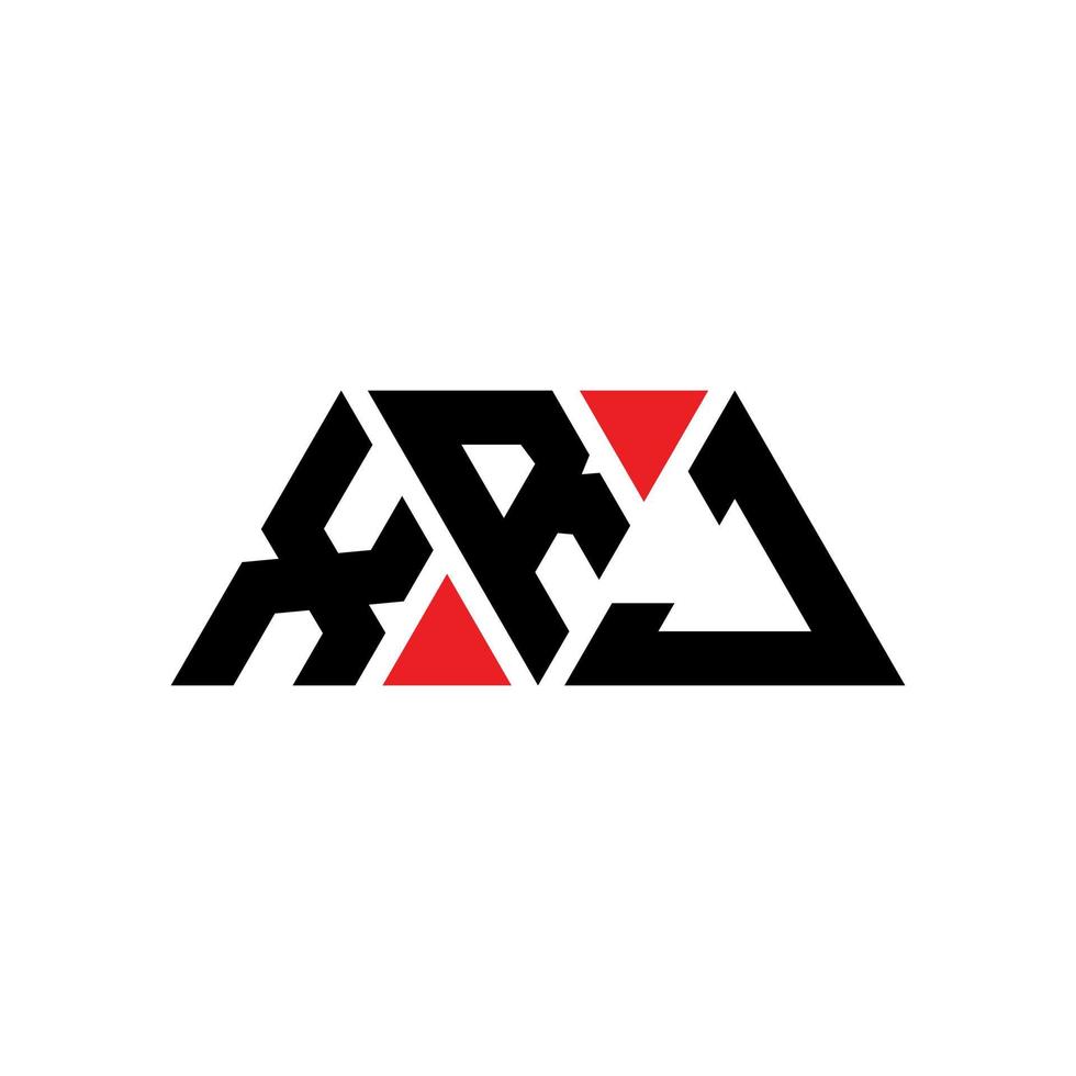 Diseño de logotipo de letra triangular xrj con forma de triángulo. monograma de diseño del logotipo del triángulo xrj. plantilla de logotipo de vector de triángulo xrj con color rojo. logotipo triangular xrj logotipo simple, elegante y lujoso. xrj
