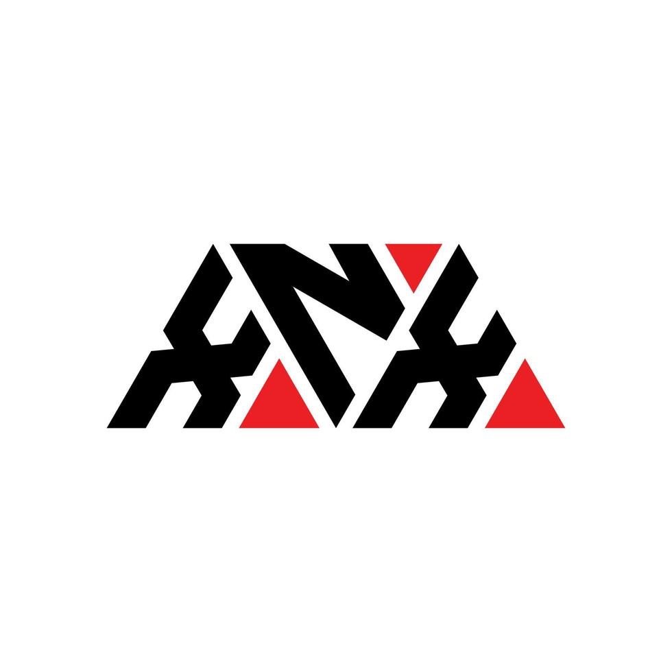 Diseño de logotipo de letra triangular xnx con forma de triángulo. monograma de diseño del logotipo del triángulo xnx. Plantilla de logotipo de vector de triángulo xnx con color rojo. logotipo triangular xnx logotipo simple, elegante y lujoso. xnx