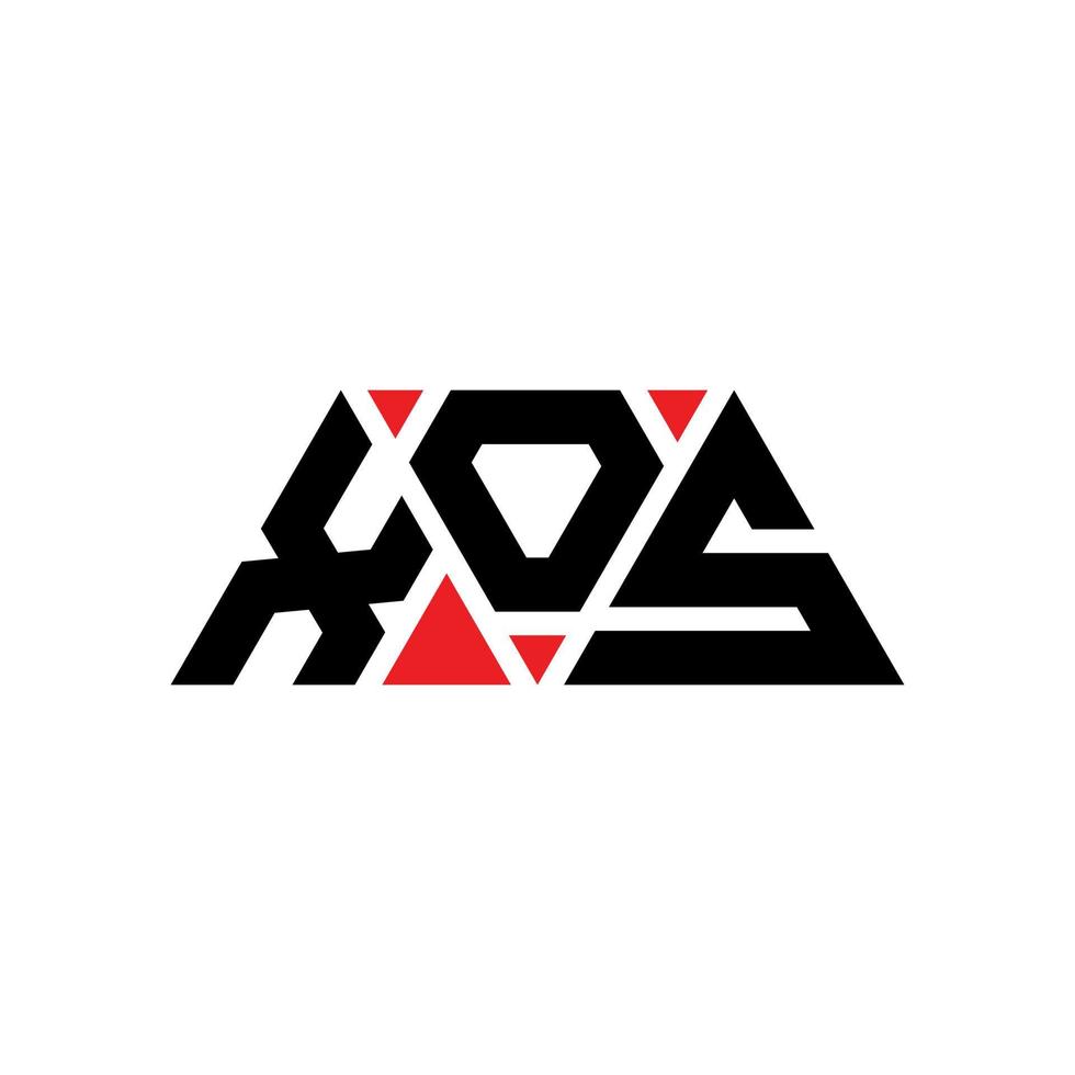 XOS triangle letter logo design with triangle shape. XOS triangle logo