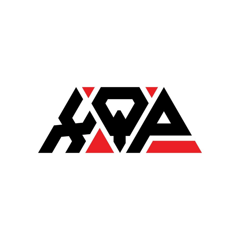 XQP triangle letter logo design with triangle shape. XQP triangle logo design monogram. XQP triangle vector logo template with red color. XQP triangular logo Simple, Elegant, and Luxurious Logo. XQP