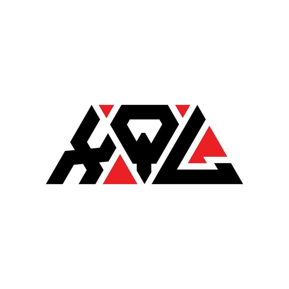 Diseño de logotipo de letra triangular xql con forma de triángulo. monograma de diseño del logotipo del triángulo xql. plantilla de logotipo de vector de triángulo xql con color rojo. logotipo triangular xql logotipo simple, elegante y lujoso. xql