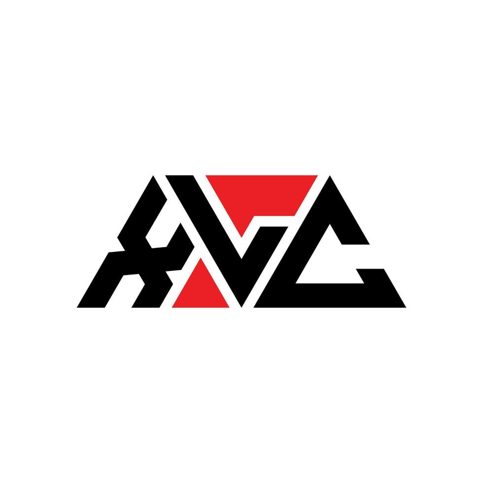 XLC triangle letter logo design with triangle shape. XLC triangle logo design monogram. XLC triangle vector logo template with red color. XLC triangular logo Simple, Elegant, and Luxurious Logo. XLC
