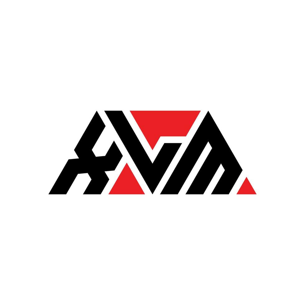 diseño de logotipo de letra triangular xlm con forma de triángulo. monograma de diseño de logotipo de triángulo xlm. plantilla de logotipo de vector de triángulo xlm con color rojo. logotipo triangular xlm logotipo simple, elegante y lujoso. xlm