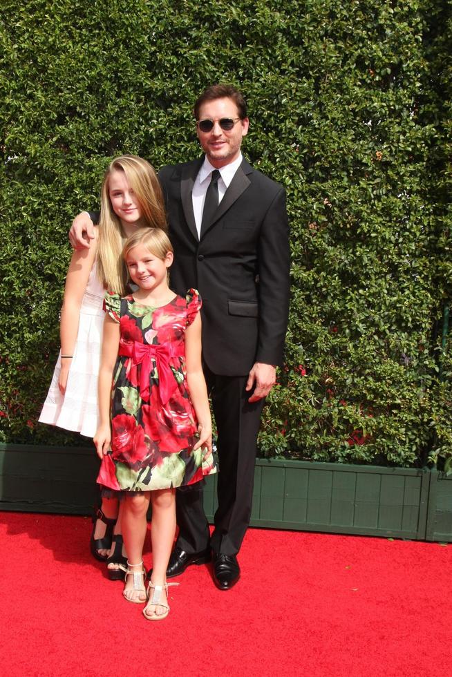 LOS ANGELES, SEP 12 - Peter Facinelli, daughters at the Primetime Creative Emmy Awards Arrivals at the Microsoft Theater on September 12, 2015 in Los Angeles, CA photo